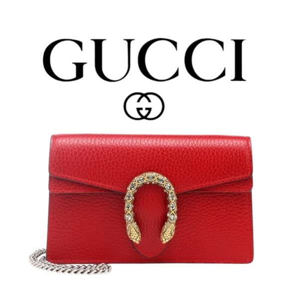 Handbags - BNIB!!! Rare!!! Gucci Calfskin Super Mini Dionysus Shoulder Bag Hibiscus Red